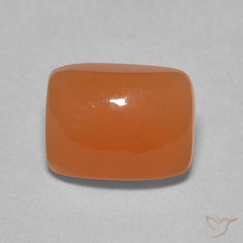 2.28ct 天然 ミディアムオレンジ ムーンストーン, クッション, 半透明