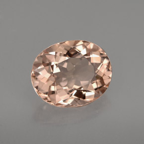 2.29カラットの天然サーモンモルガナイト（9.7×7.8 mm・オーバルカット）