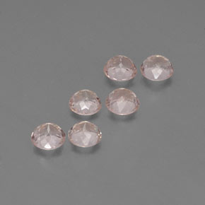 カラットの天然サーモンピンクモルガナイト（4.56 mm・ラウンドカット）