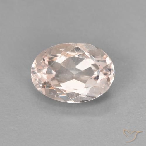 0.91ct 天然 Medium Light-Pink モルガナイト, 楕円形, VVS-VS