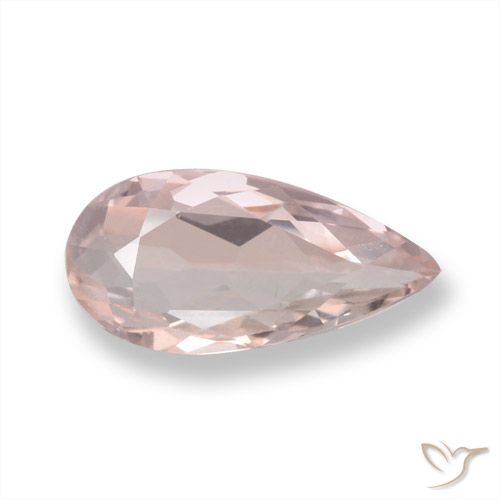 0.92ct 天然 ライトピンク モルガナイト, 洋梨の形, VVS