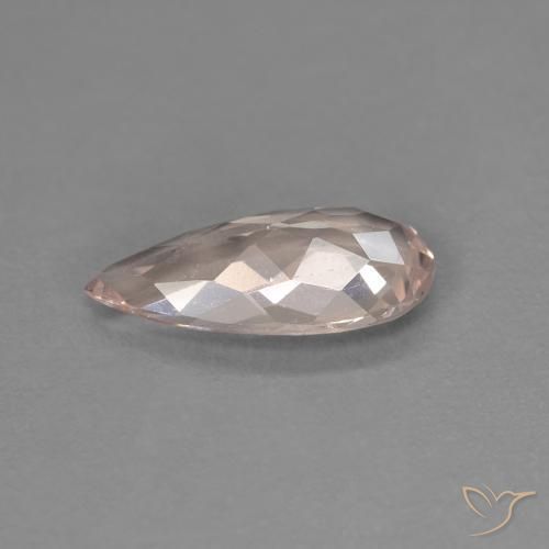 0.90カラットの天然Medium Light-Pinkモルガナイト、洋梨の形、VVS