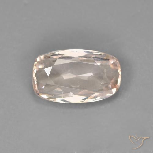 0.76ct 天然 非常に薄いピンク モルガナイト, クッション, VVS-VS