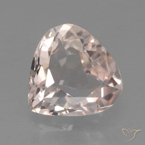 0.56ct 天然 ミディアム薄いピンク モルガナイト, 洋梨の形, VVS-VS