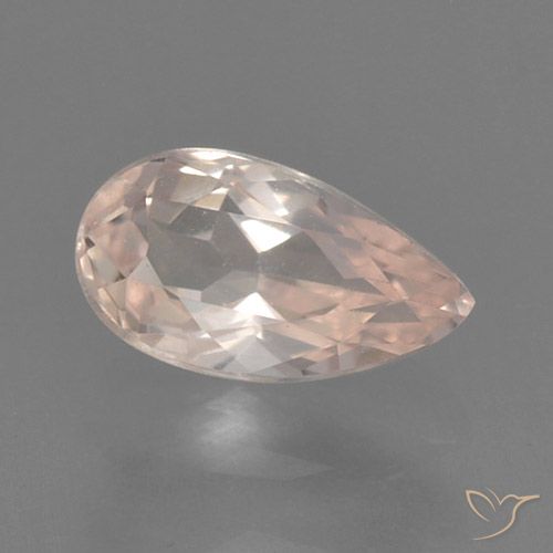 0.49ct 天然 ミディアムピンク モルガナイト, 洋梨の形, VVS