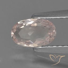 0.52カラットの天然フラミンゴピンクモルガナイト、オーバルカット、VS
