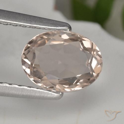 0.83ct 天然 ミディアムピンク モルガナイト, 楕円形, VVS