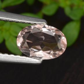 0.60カラットの天然ライトピンクモルガナイト、オーバルカット、VVS