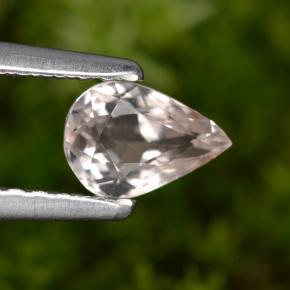 0.43カラットの天然ライトピンクモルガナイト、洋梨の形、VVS