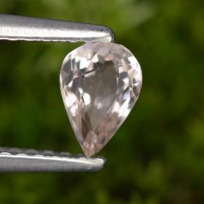 0.43カラットの天然ライトピンクモルガナイト、洋梨の形、VVS