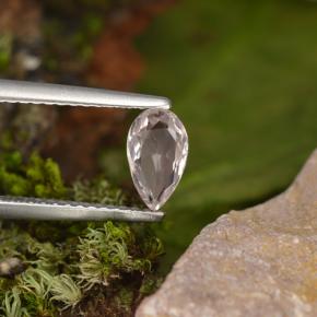 0.49カラットの天然ライトピンクモルガナイト、洋梨の形、VVS