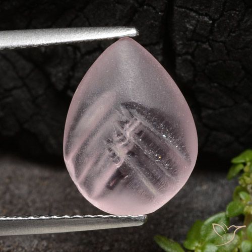 2.62ct 天然 コーラルピンク モルガナイト, 洋梨の形, 半透明