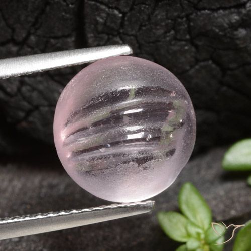 5.01ct 天然 ライトピンク モルガナイト, ラウンド, 半透明