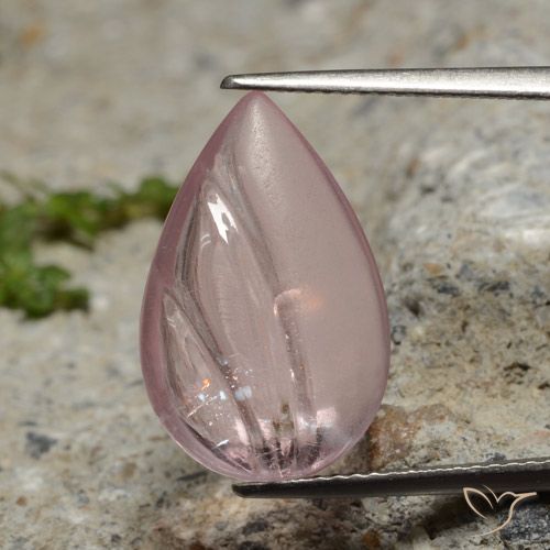 7.10ct 天然 コーラルピンク モルガナイト, 洋梨の形, 透明