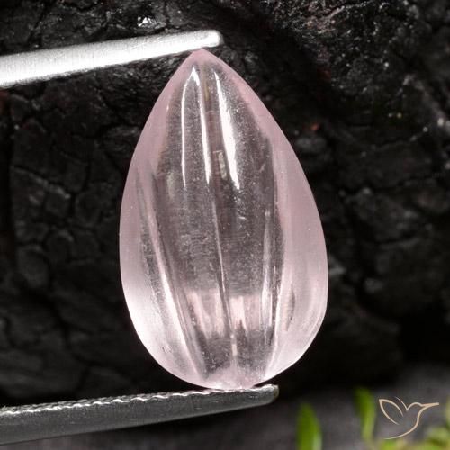 4.47ct 天然 ローズピンク モルガナイト, 洋梨の形, 透明