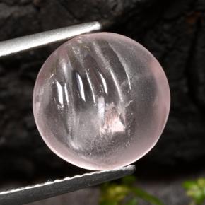 5.65カラットの天然ライトピンクモルガナイト、ラウンドカット、透明