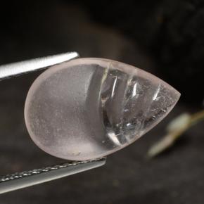 3.60カラットの天然ライトピンクモルガナイト、洋梨の形、透明