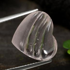 6.23カラットの天然コーラルピンクトーンモルガナイト、ハート型、透明