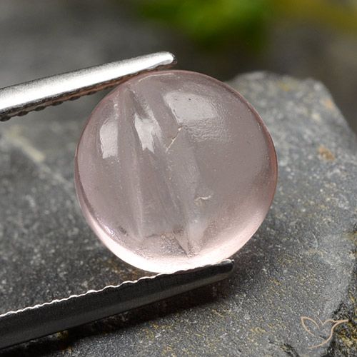 3.67ct 天然 薄いコーラルピンク モルガナイト, ラウンド, 透明