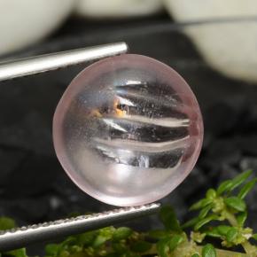 5.96カラットの天然ライトピンクモルガナイト、ラウンドカット、透明