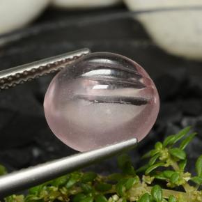 5.96カラットの天然ライトピンクモルガナイト、ラウンドカット、透明