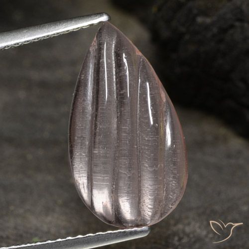 3.74ct 天然 ローズピンクトーン モルガナイト, 洋梨の形, 透明