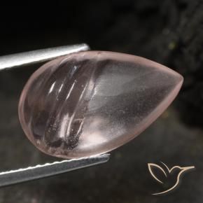 5.70カラットの天然ミディアム薄いピンクモルガナイト、洋梨の形、透明