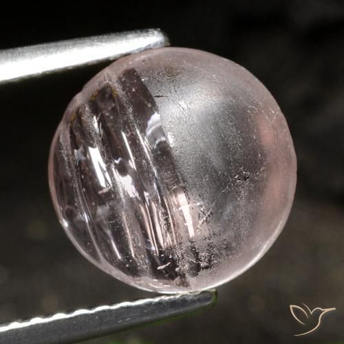 3.03ct 天然 ミディアム薄いピンク モルガナイト, ラウンド, 透明