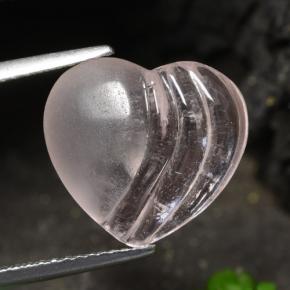 4.95カラットの天然コーラルピンクトーンモルガナイト、ハート型、透明