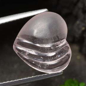 4.95カラットの天然コーラルピンクトーンモルガナイト、ハート型、透明