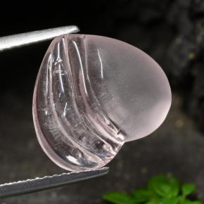 4.95カラットの天然コーラルピンクトーンモルガナイト、ハート型、透明