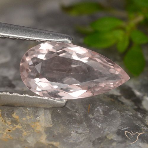 0.73ct 天然 ミディアムピンク モルガナイト, 洋梨の形, VVS-VS