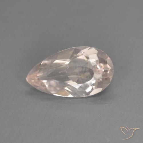 0.92ct 天然 ミディアムピンク モルガナイト, 洋梨の形, VVS-VS