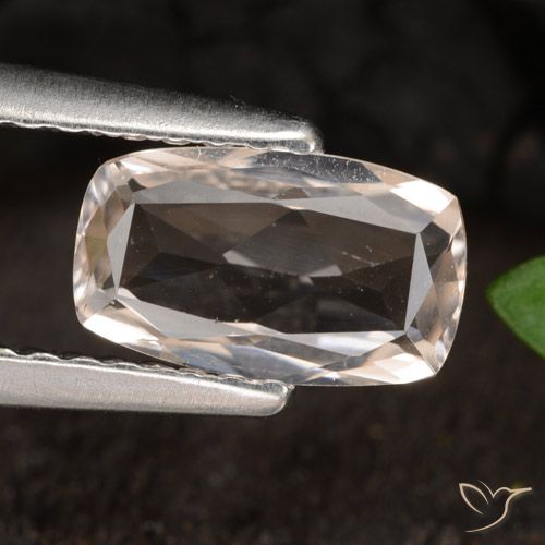0.80ct 天然 ミディアムピンク モルガナイト, クッション, VVS-VS