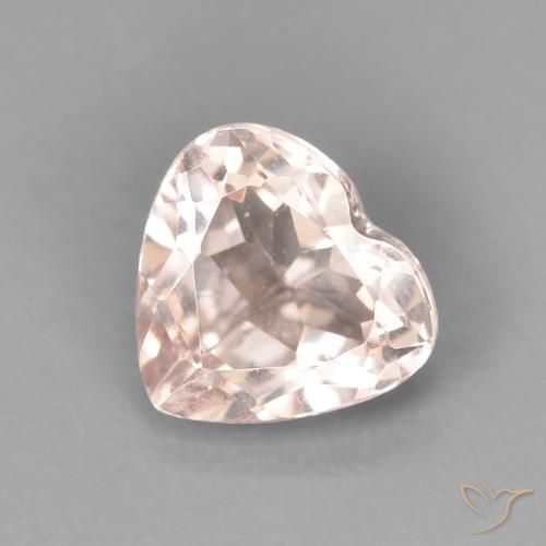 0.94ct 天然 Medium Light-Pink モルガナイト, 心臓, VVS-VS
