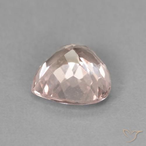 0.94カラットの天然Medium Light-Pinkモルガナイト、心臓、VVS-VS
