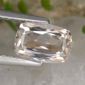 0.84カラットの天然ライトピンクモルガナイト、クッションカット、VVS-VS