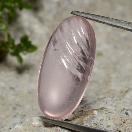 4.80ct 天然 薄いコーラルピンク モルガナイト, 楕円形, 透明