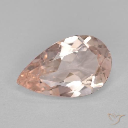 1.14ct 天然 ミディアムピンク モルガナイト, 洋梨の形, VVS-VS
