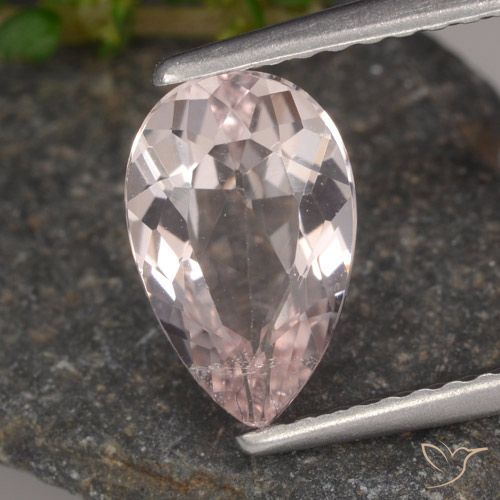 1.14ct 天然 フラミンゴピンク モルガナイト, 洋梨の形, VVS-VS