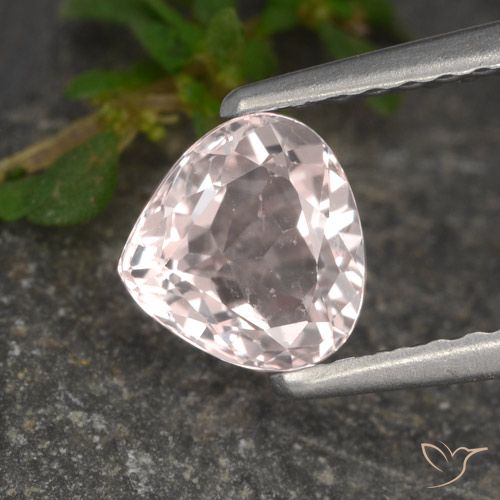 0.67ct 天然 フラミンゴピンク モルガナイト, 洋梨の形, VS