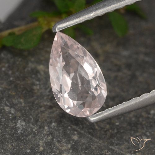 0.47ct 天然 フラミンゴピンク モルガナイト, 洋梨の形, VS