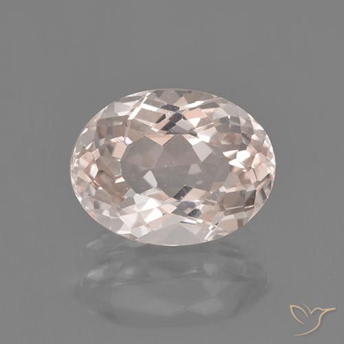 2.43ct 天然 非常に薄いピンク モルガナイト, 楕円形, VS