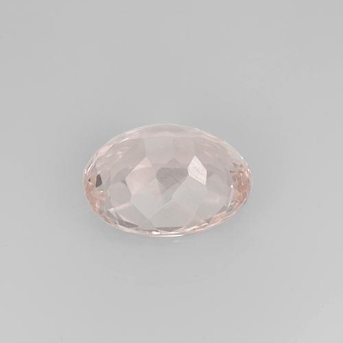 2.66カラットの天然フラミンゴピンクモルガナイト（10.3×8.1 mm・オーバルカット）