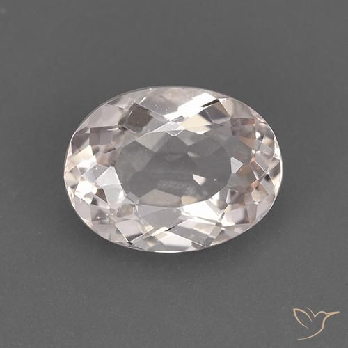 1.32ct 天然 ミディアム薄いピンク モルガナイト, 楕円形, VS