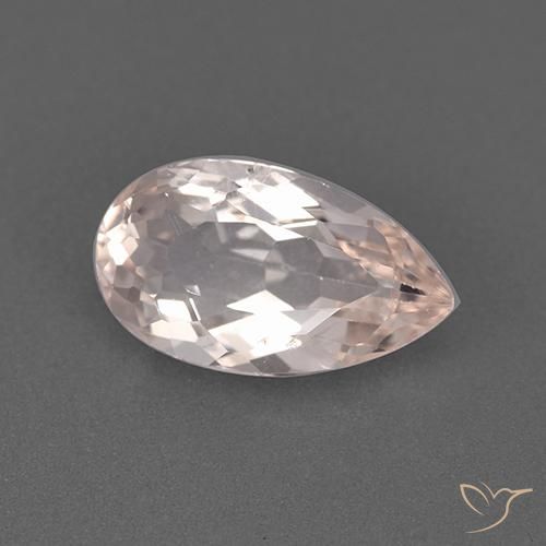 1.37ct 天然 フラミンゴピンク モルガナイト, 洋梨の形, VS
