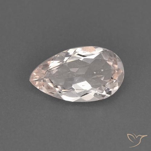 0.94ct 天然 非常に薄いピンク モルガナイト, 洋梨の形, VVS-VS