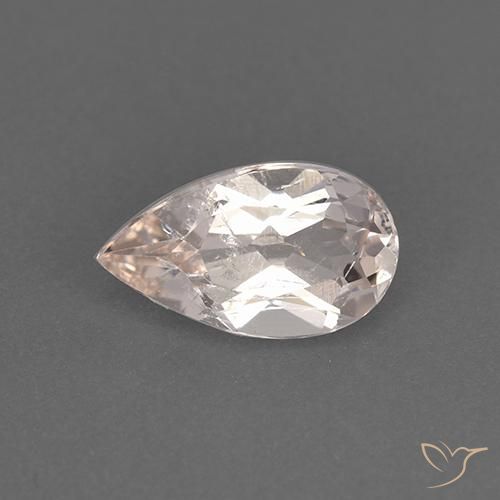 0.94ct 天然 非常に薄いピンク モルガナイト, 洋梨の形, VS