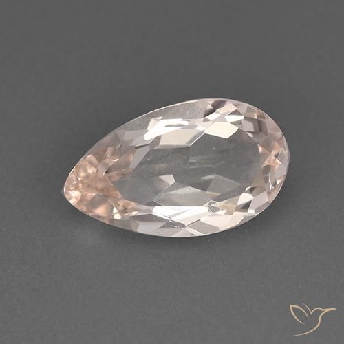 1.54ct 天然 ミディアムピンク モルガナイト, 洋梨の形, VVS-VS