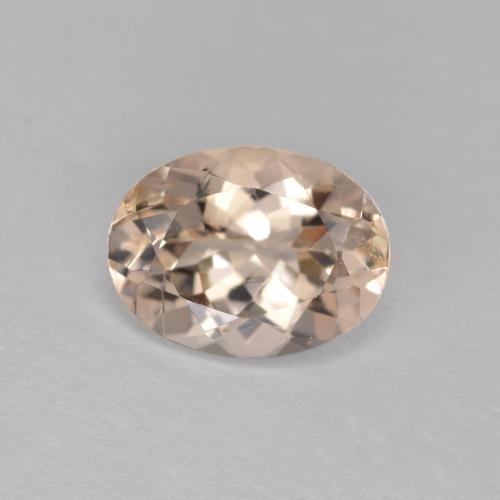 1.12カラットの天然サーモンピンクモルガナイト（8×6 mm・オーバルカット）